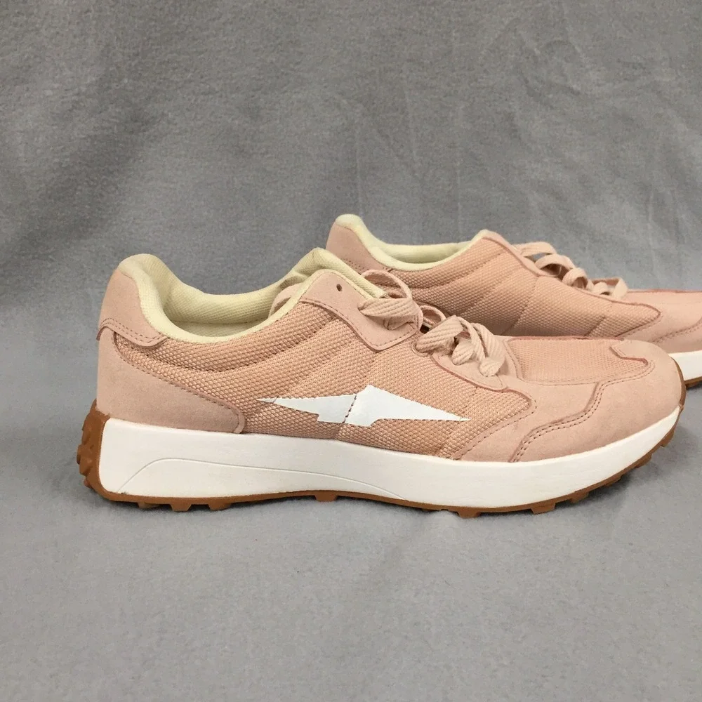 Avia Womens Memory Foam Sneakers‎ Blush Pink Mesh Suede Low Top Trainers Size 10